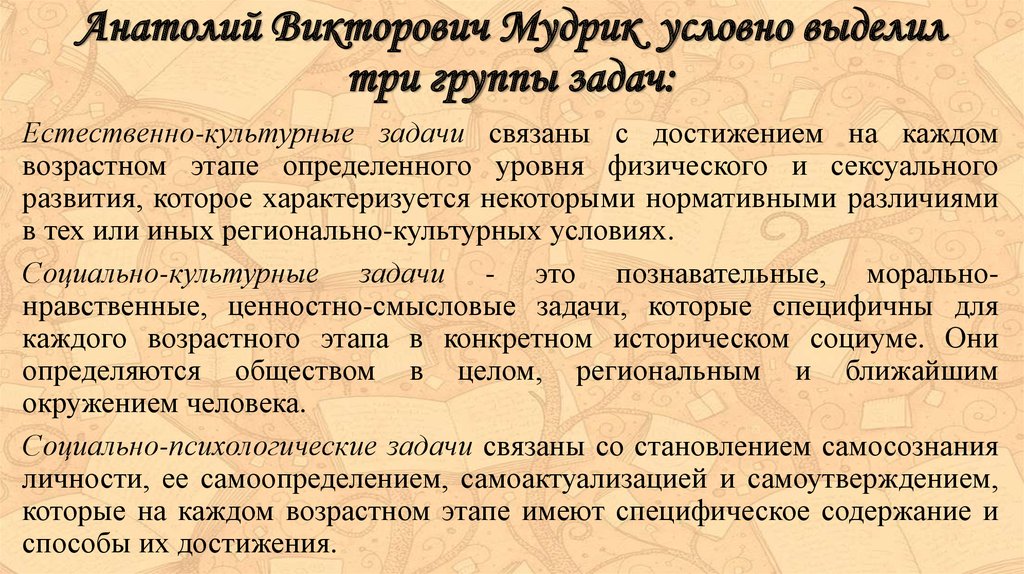 Заполните схему задачи социализации по а в мудрик