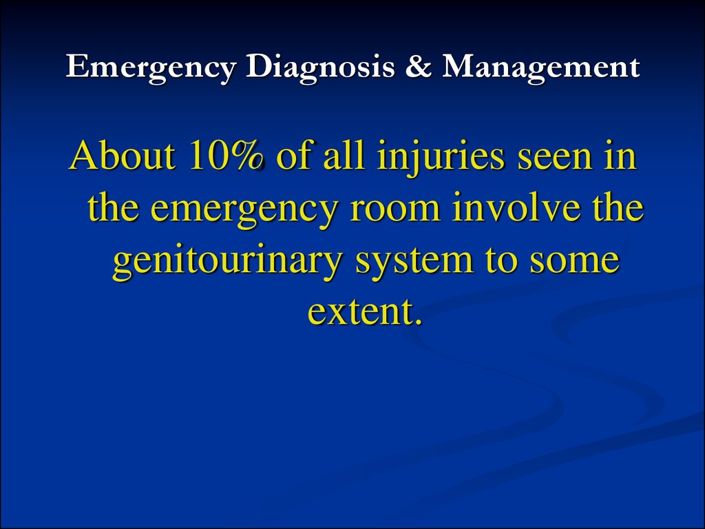 Emergency Diagnosis & Management