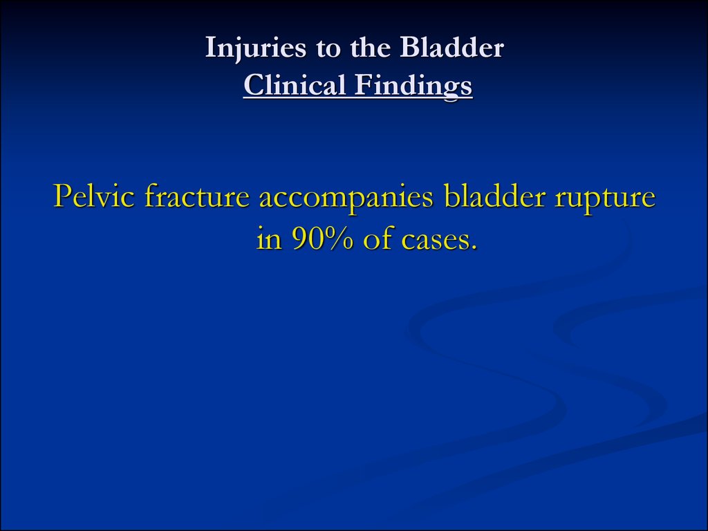 Injuries to the Bladder Clinical Findings