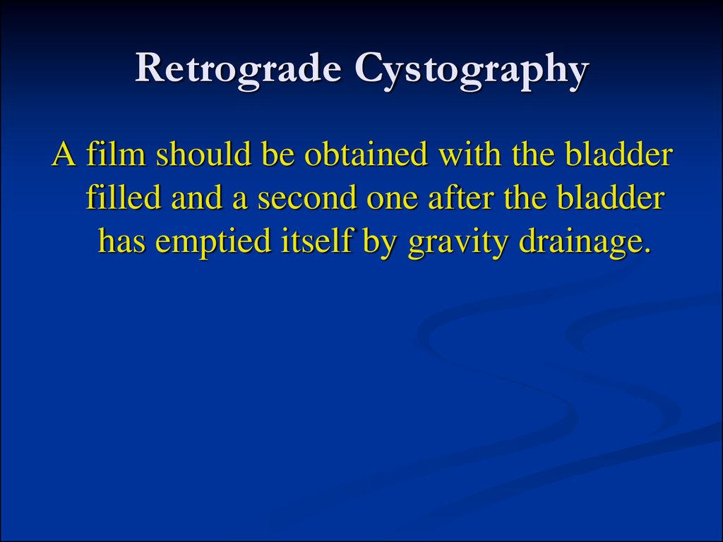 Retrograde Cystography
