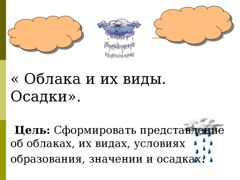 Облака и атмосферные осадки презентация 6 класс климанова