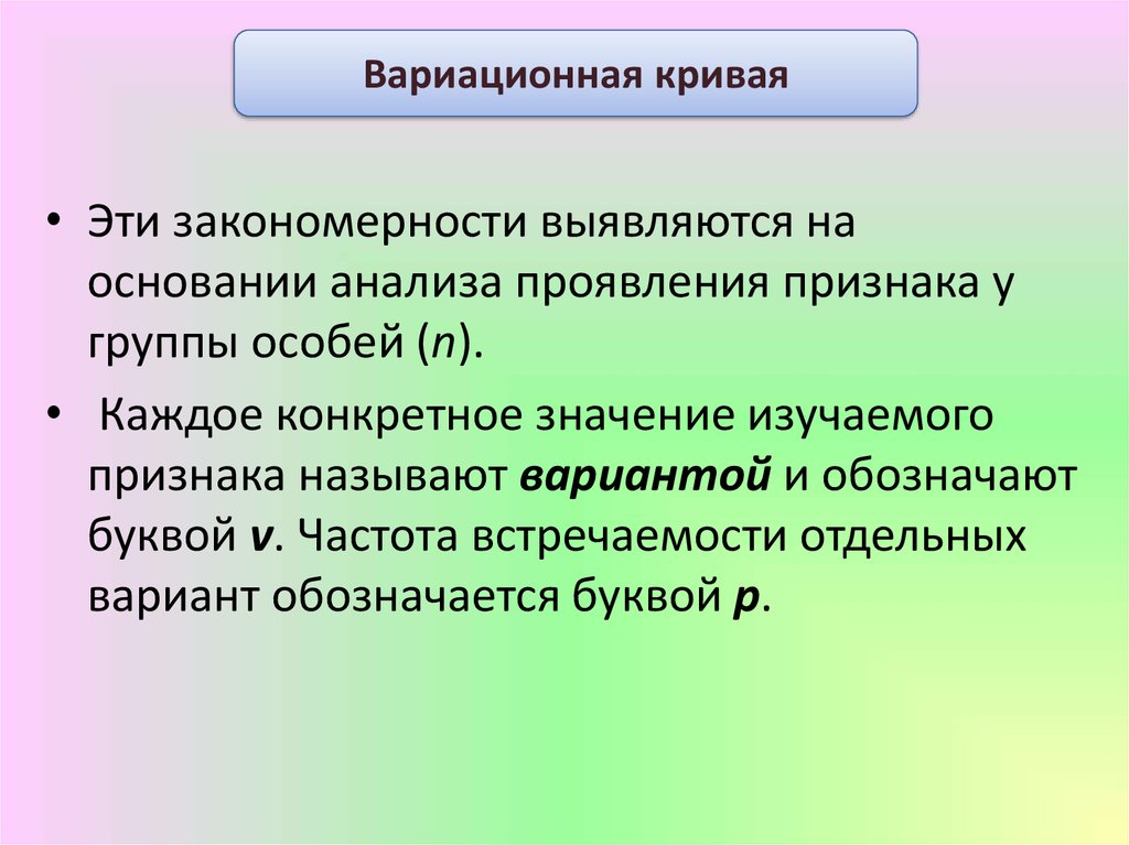 Вариационная кривая модификационной изменчивости