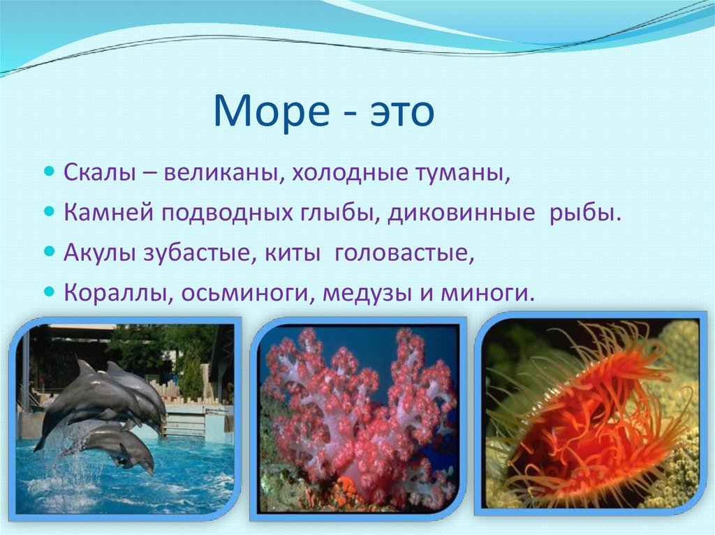 Море - это
