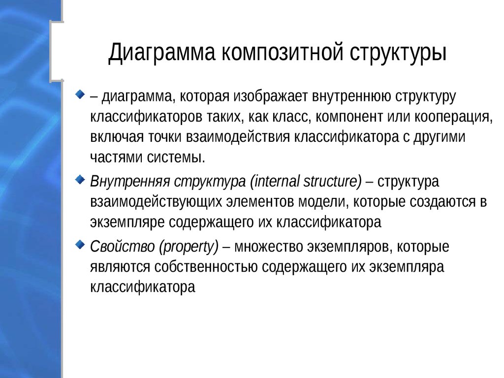 Диаграмма композитной структуры uml