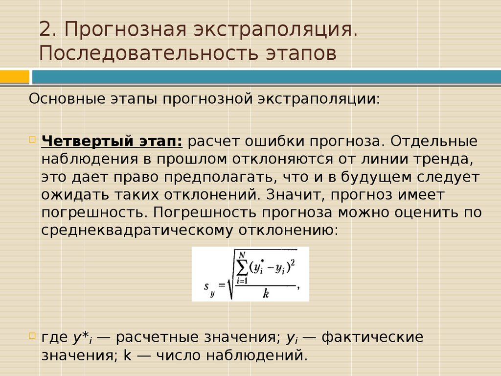 Экстраполяции тенденций