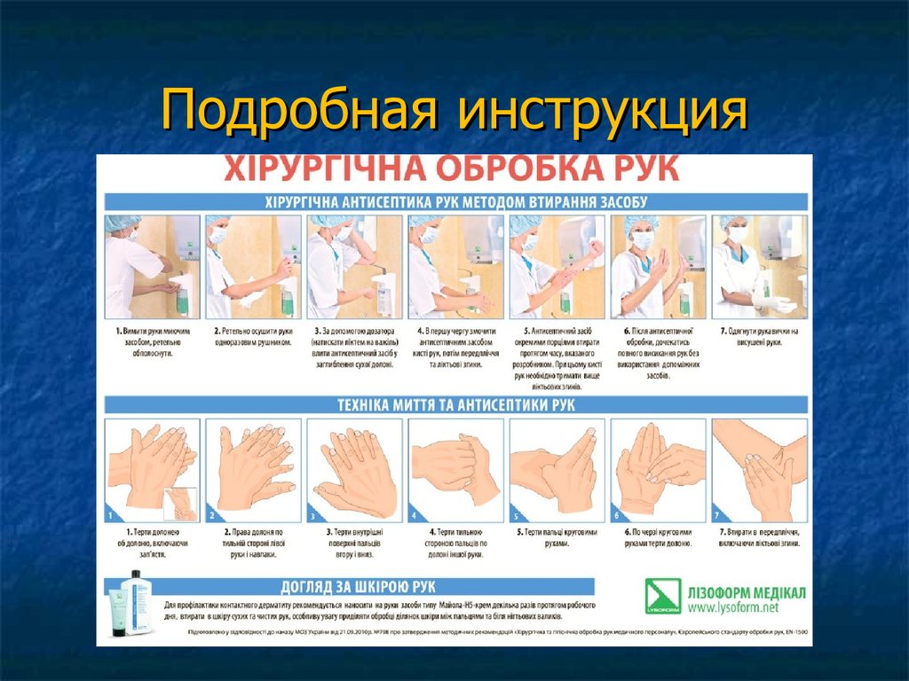 Хирургическая обработка рук