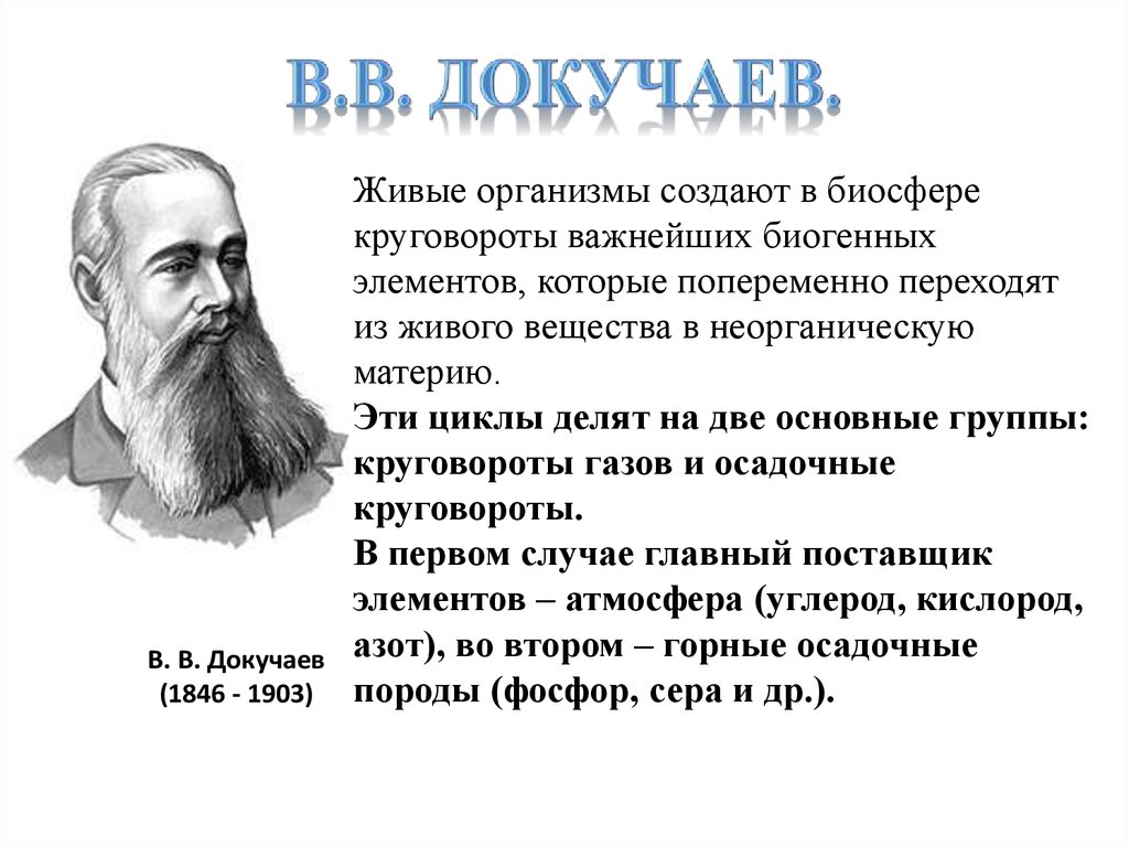 Докучаев биосфера. В. В. Докучаев (1846. Докучаев портрет. Докучаев заслуги.