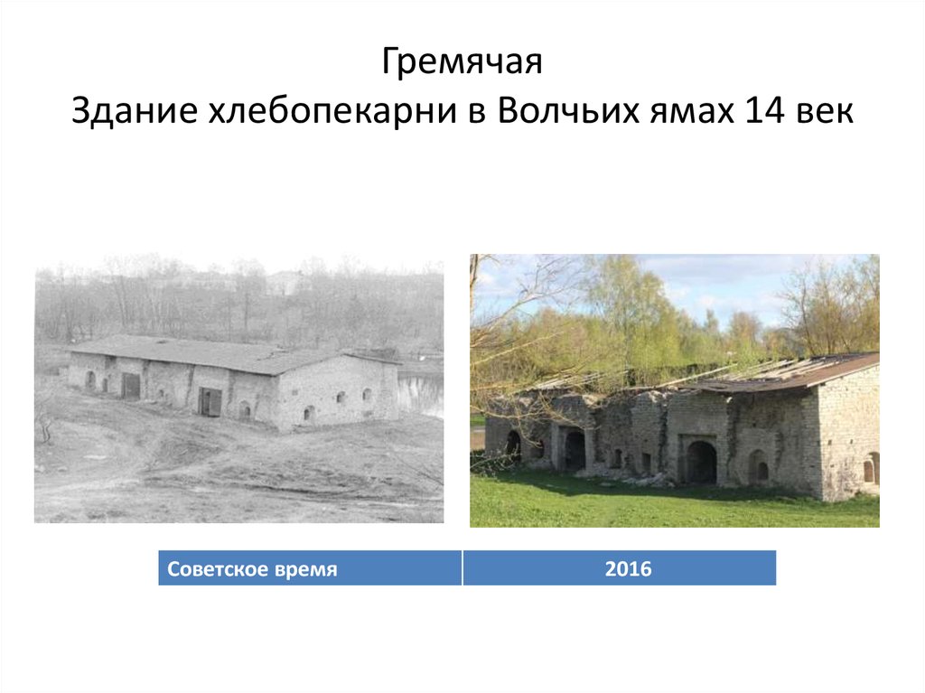 Гремячая Здание хлебопекарни в Волчьих ямах 14 век