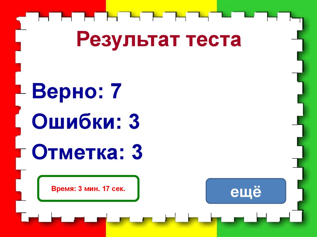 Результат теста