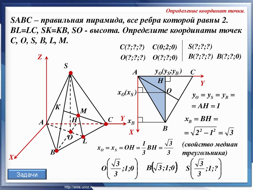 Какая координата определяет высоту. Координатный метод пирамида. Координатный метод правильная пирамида. Координатный метод для тетраэдра. Координатный метод ЕГЭ.