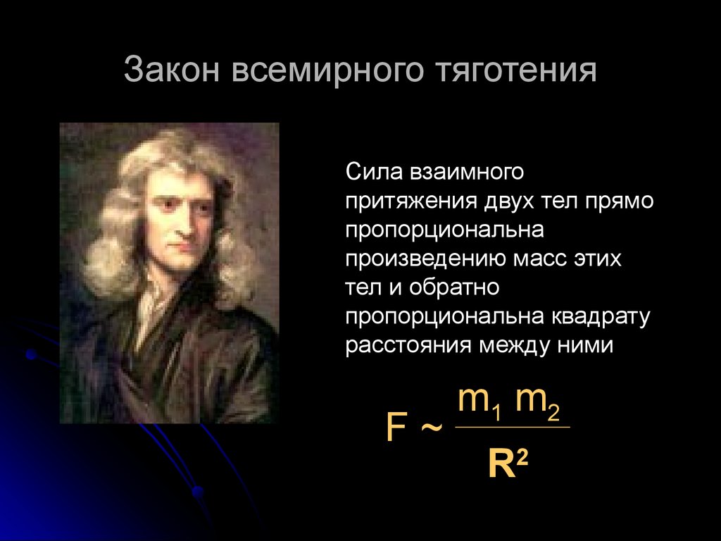 Формула ньютона притяжения. Ньютон сила притяжения. Всемирное тяготение.