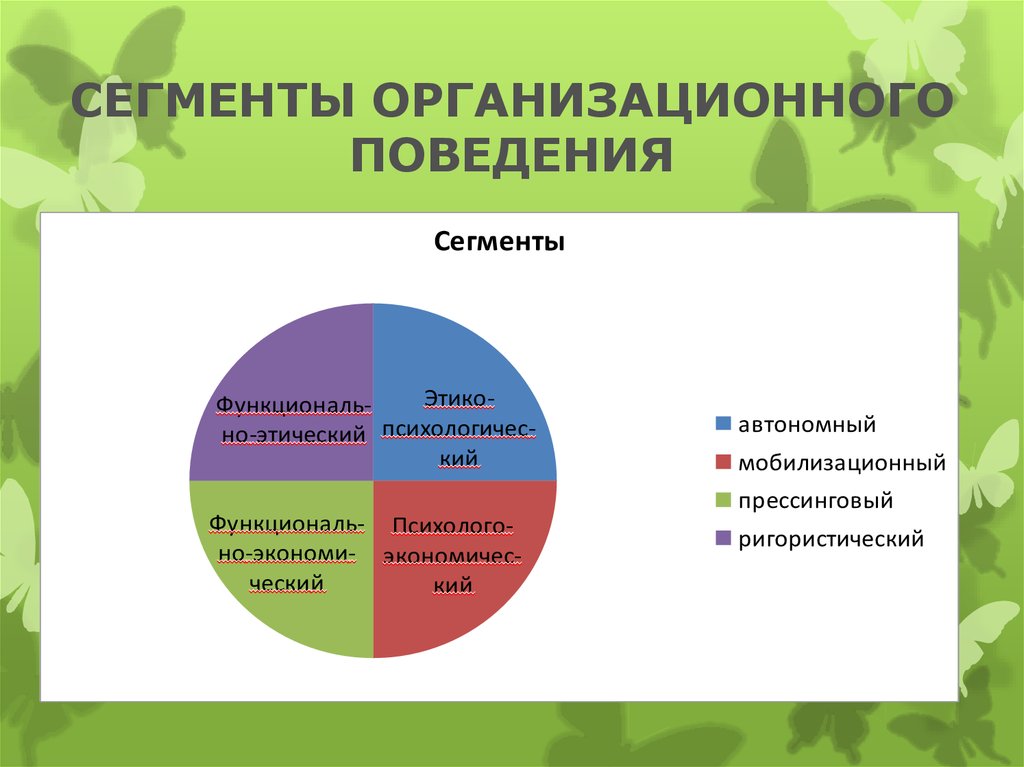 Индивидуальное управление. Ригористический сегмент организационного поведения. Сегменты организационного поведения человека работающего. В автономном сегменте организационного поведения формируется. Сегментация общества.