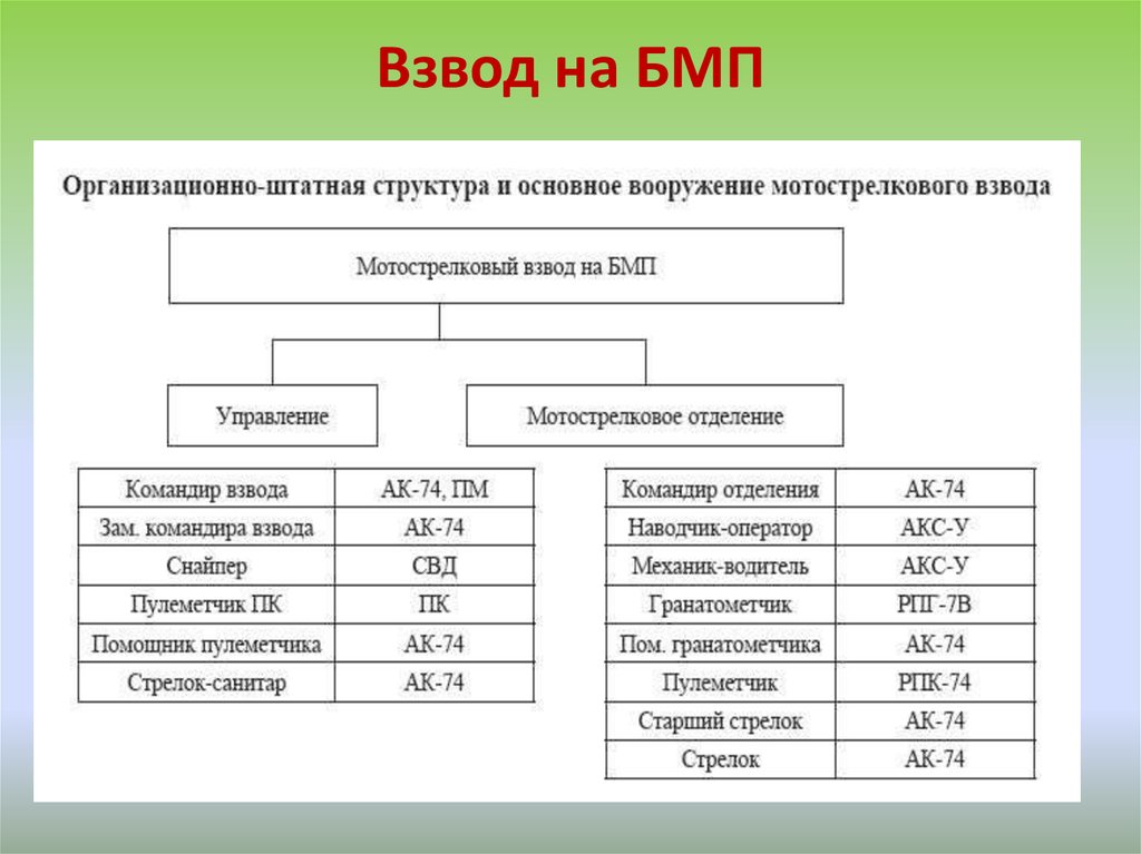 Взвод сколько. Организационно-штатная структура мотострелкового взвода вс РФ. Штатная структура мотострелкового отделения. Организационно-штатная структура мотострелкового отделения вс РФ. Организационно-штатная структура мотострелкового взвода на БМП вс РФ.