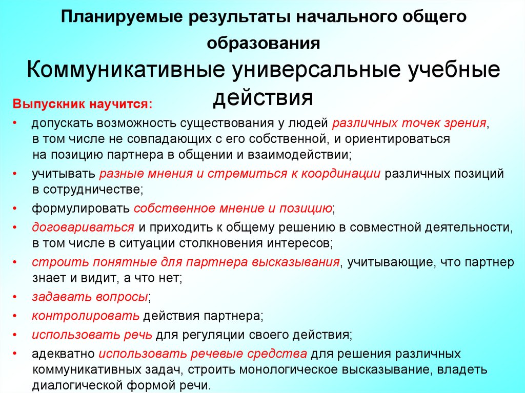 Коммуникативные результаты. Планируемые Результаты начального образования. Коммуникативные планируемые Результаты. Планируемые Результаты. Универсальные учебные действия.