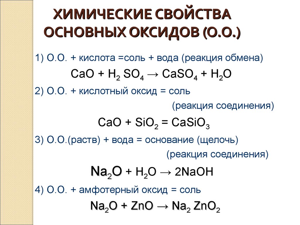 Кислотный амфотерный реакция. Основный оксид плюс кислотный. Основные оксиды плюс кислота. Основный оксид кислотный оксид. Основный оксид кислота соль вода.