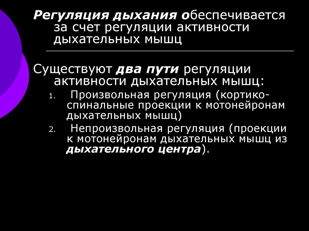 Пути регуляции