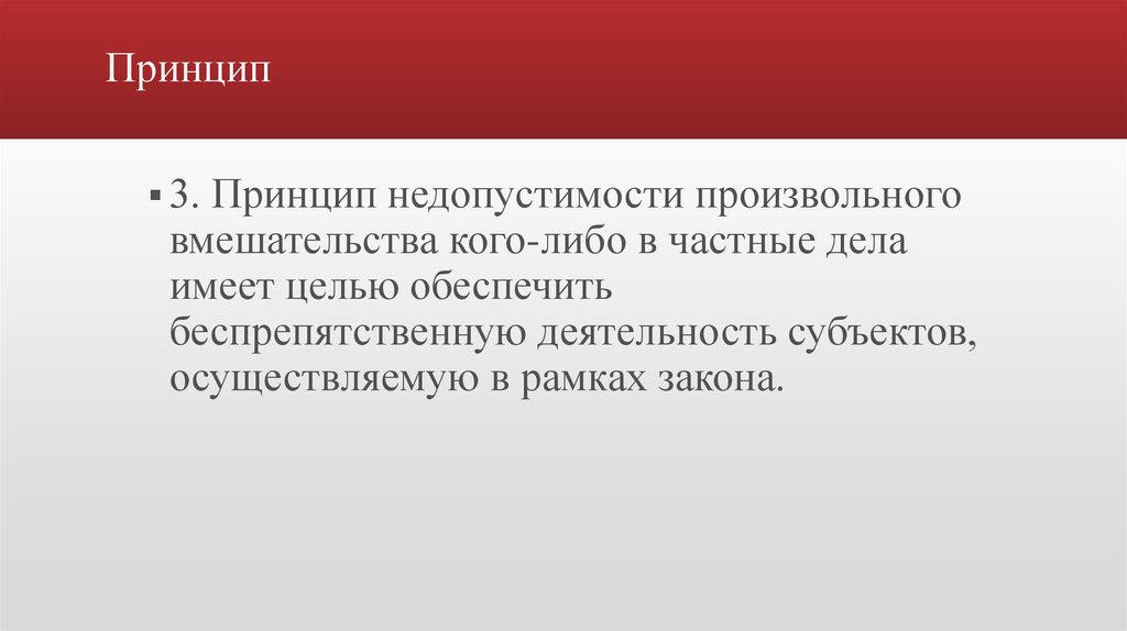 Либо кратко. Принцип недопустимости. Недопустимость произвольного вмешательства в частные. Принцип недопустимости произвольного. Принцип недопустимости вмешательства в частные дела.