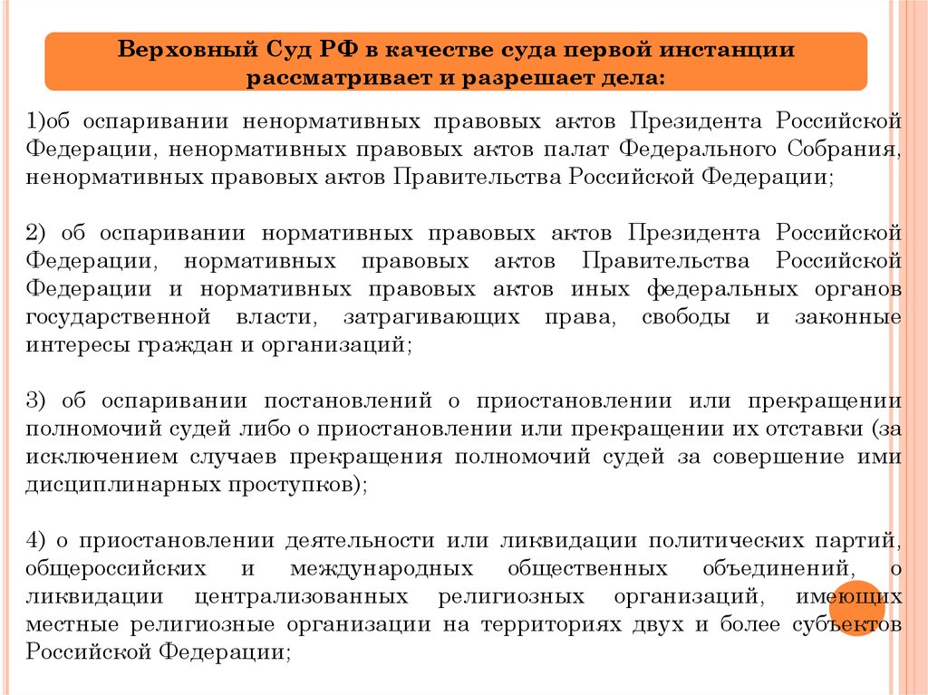 Подсудность верховного дела. Подведомственность и подсудность гражданских дел. Подведомственность Верховного суда РФ. Верховный суд об оспаривании ненормативного акта. Подсудность и подведомственность для презентации.