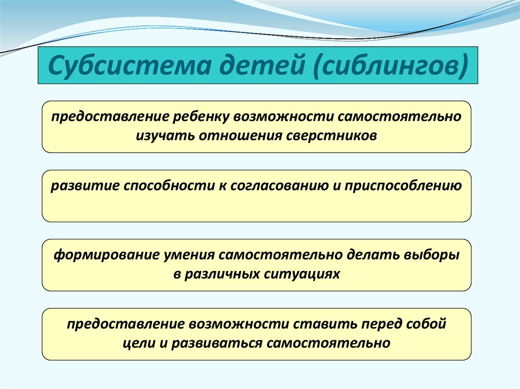 Субсистема детей (сиблингов)