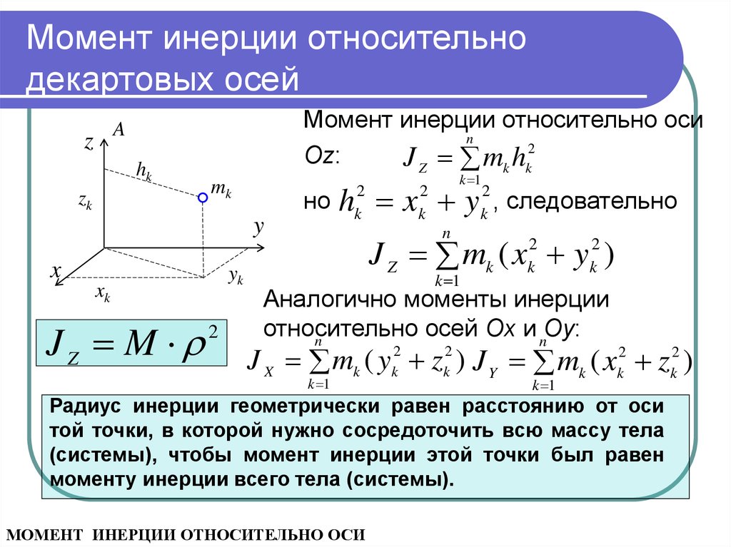 Вертикальный момент. Момент инерции относительно оси x1 равен. Момент инерции системы точек формула. Момент инерции относительно оси y. Формула нахождения момента инерции.