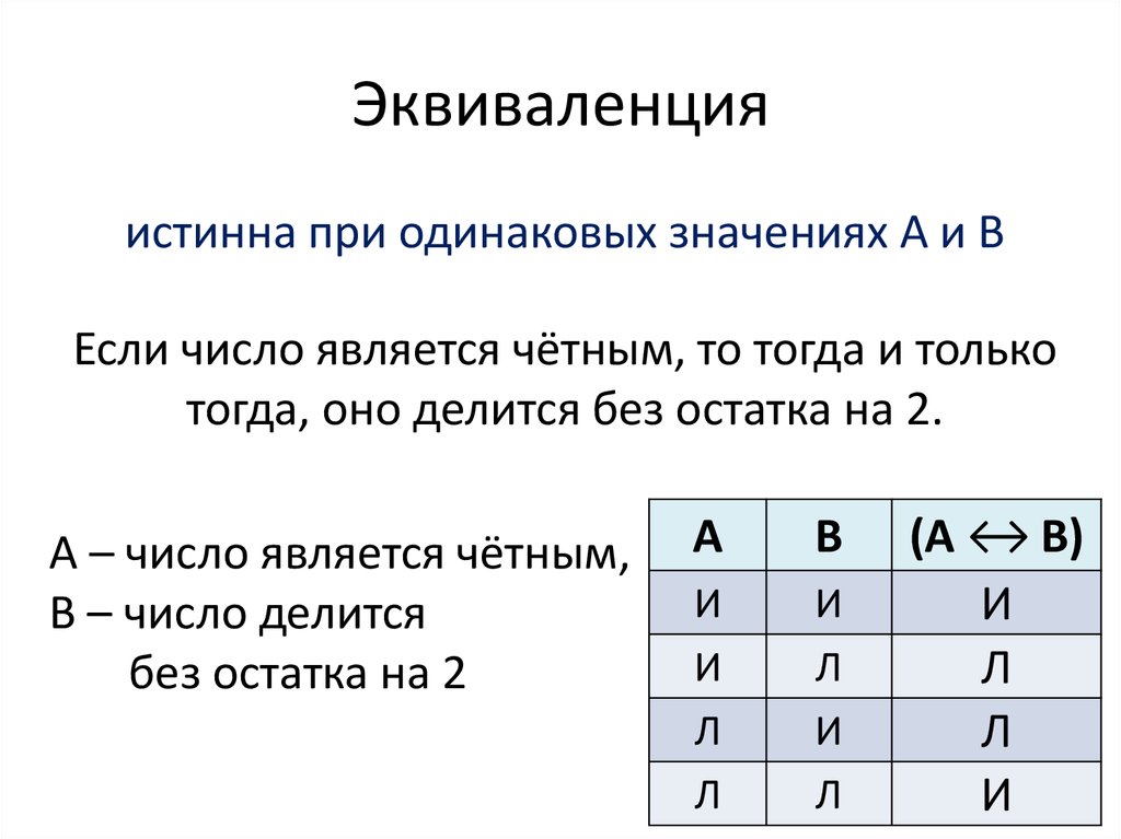 Эквиваленция в логике. Эквиваленция в информатике таблица. Эквиваленция истинна. Эквиваленция высказываний.