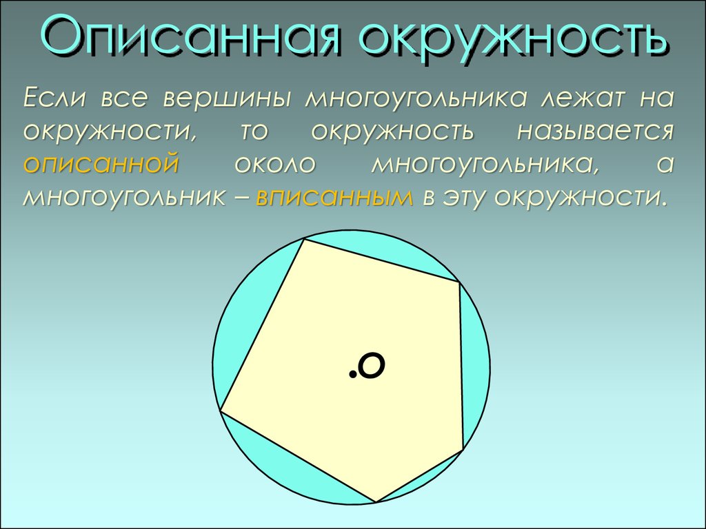 Теорема многоугольника. Описанная окружность. Определение описанной окружности. Описанная окружность многоугольника. Опис окружность.