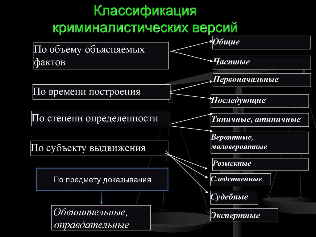 Виды и формы планов расследования криминалистика