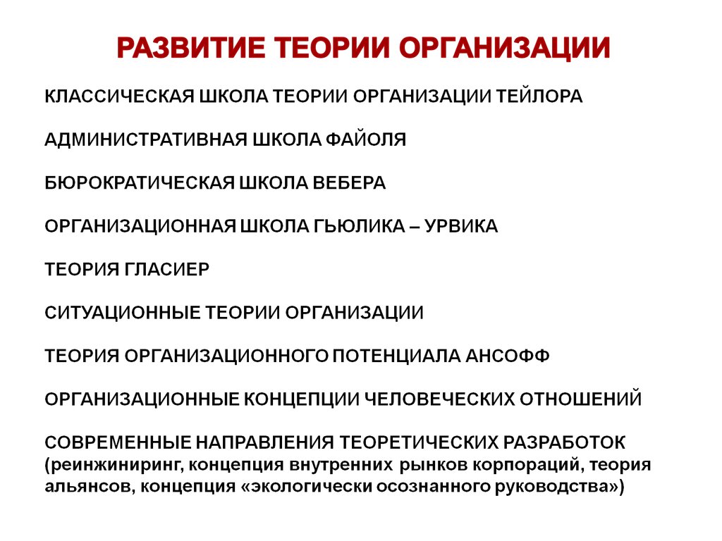 Теоретические организации. Теория организации. Основы теории организации. Теория развития организации. Задачи теории организации.