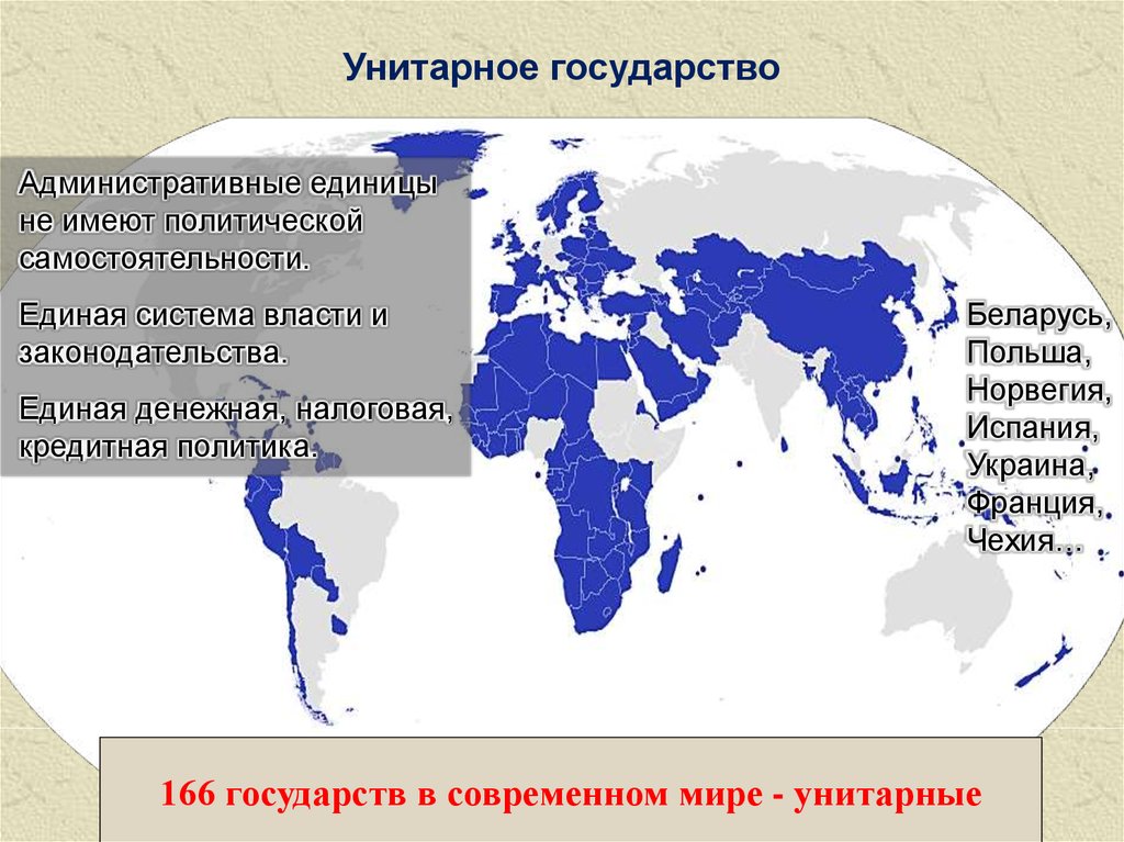 Налогообложение унитарных государств