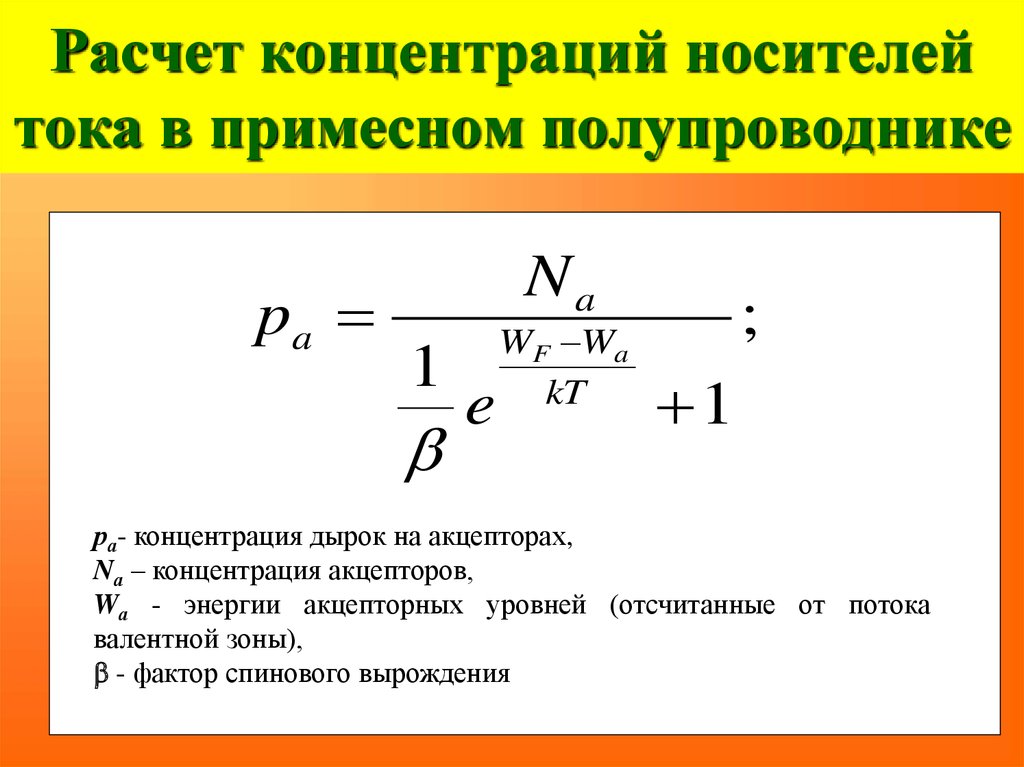 Методика расчета концентраций