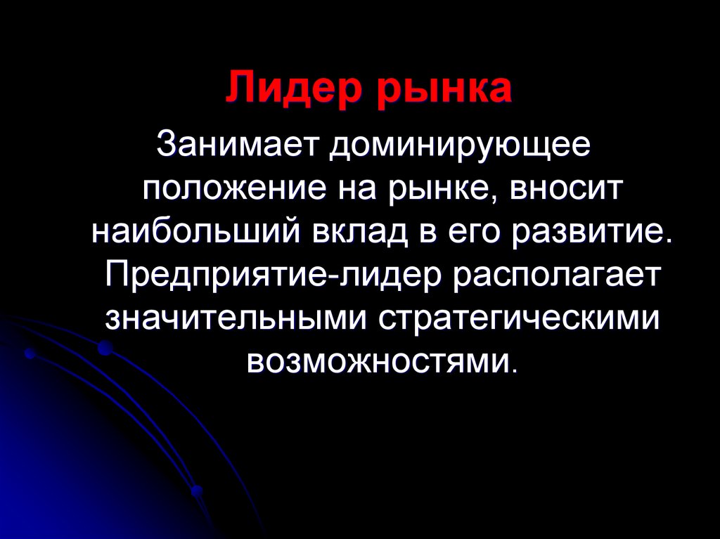 Рынки заняты. Лидерство на рынке. Лидер в организации.