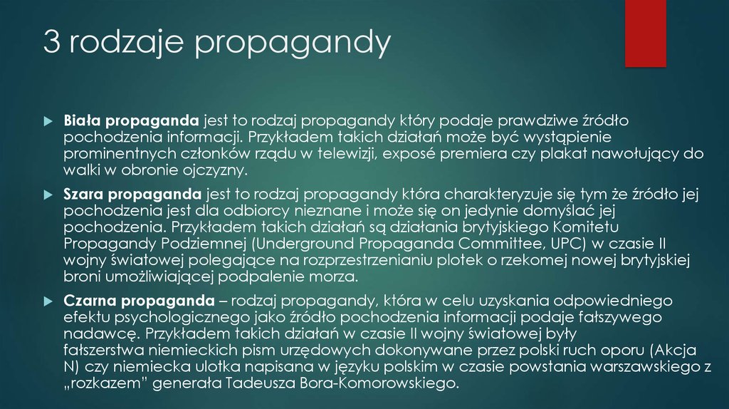 3 rodzaje propagandy