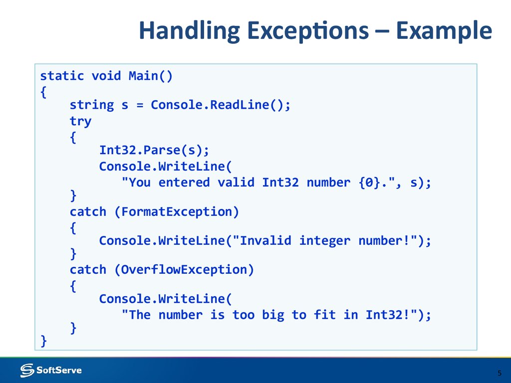 Best Practices - Exception Handling in C# .NET