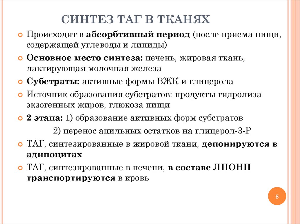 Лет в период происходит. Синтез таг в печени и жировой ткани. Синтез триацилглицеролов в печени и жировой ткани. Биосинтез таг в жировой ткани и печени. Синтез таг биохимия.