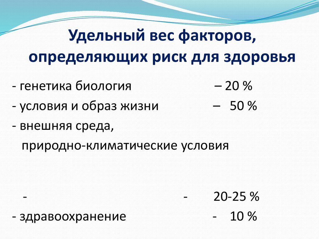 Факторы риска определение