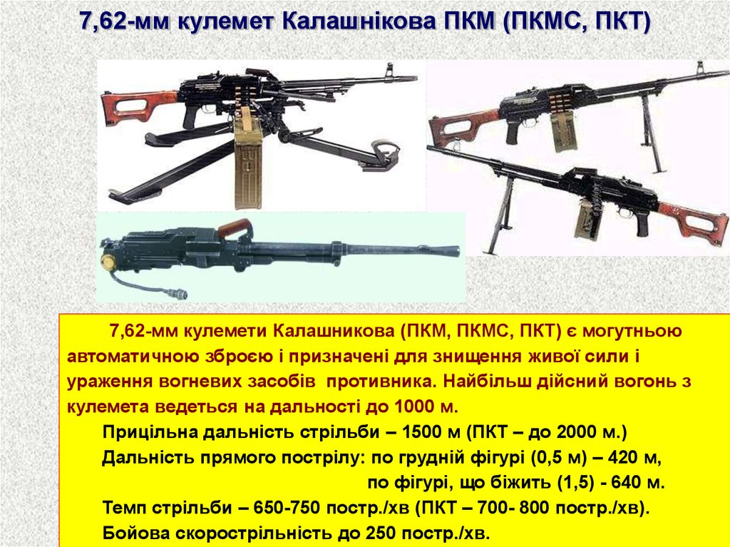 7,62-мм кулемет Калашнікова ПКМ (ПКМС, ПКТ)