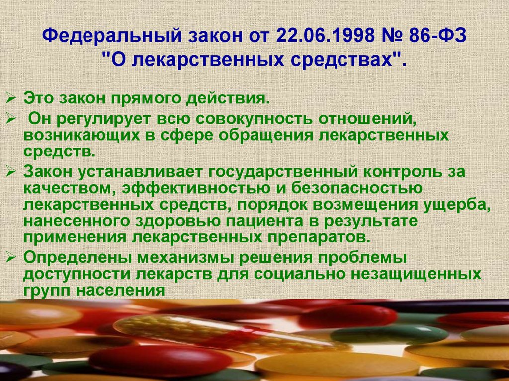 Закон прямого. ФЗ 86 О лекарственных средствах. ФЗ 86 от 22.06.1998 о лекарственных средствах. Федеральный закон о лекарственных средствах 1998. Федеральный закон от 22.06.1998 n 86-ФЗ О лекарственных средствах.