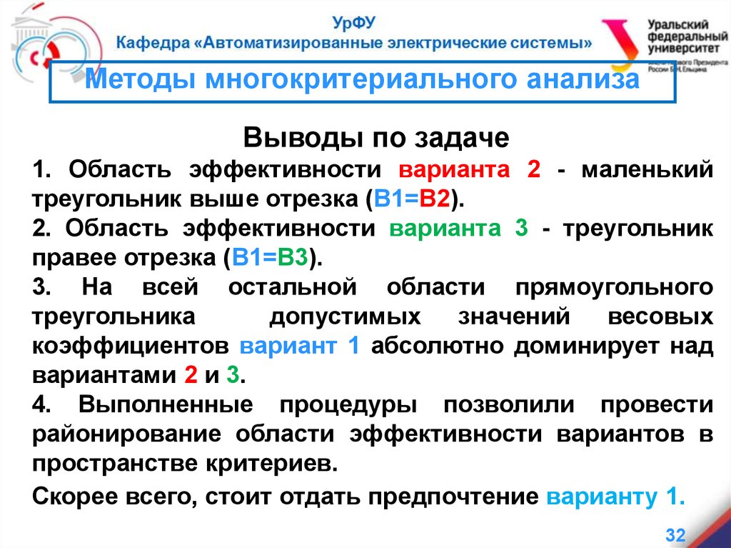 Разбор вывела. Методы многокритериального анализа. Треугольник многокритериальный анализ. Методы избавления от многокритериальности. Методам избавления от многокритериальности.