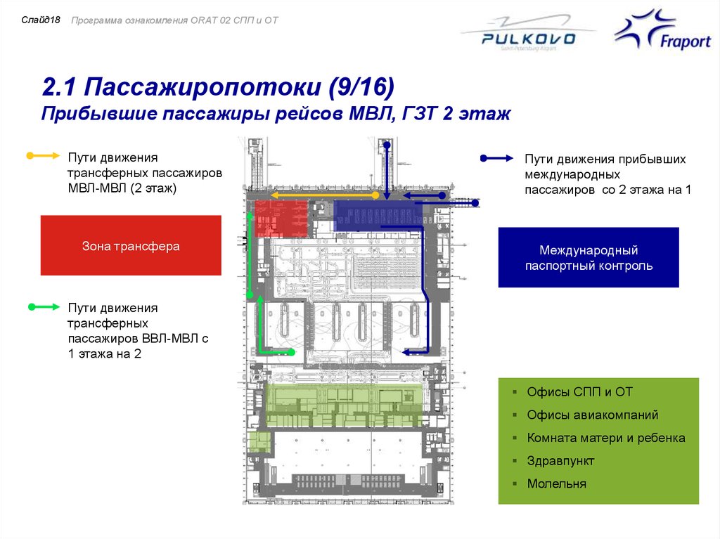 Программа 18. Схема движения трансферных пассажиров. Технологические процессы при обслуживании пассажиров в аэровокзале. МВЛ Пулково. Пассажиропоток прилетающих пассажиров схемы.