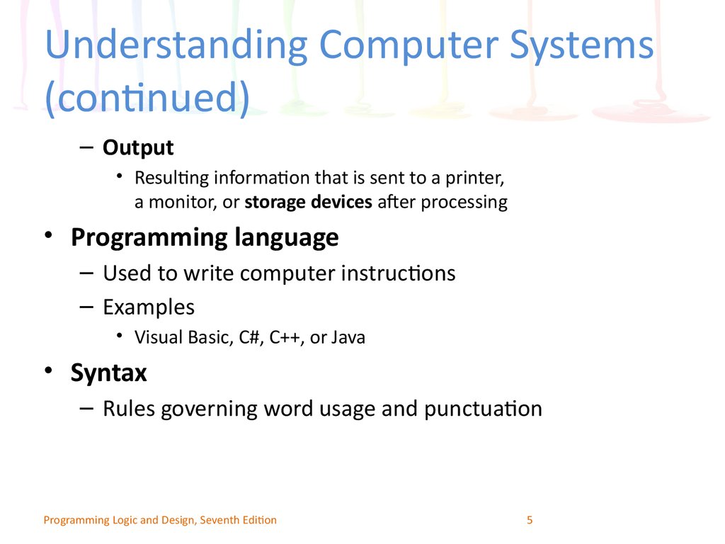 Understanding Computer Systems (continued)