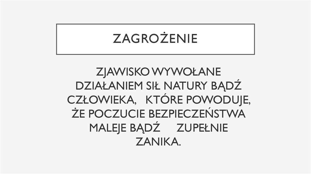ZAGROŻENIE