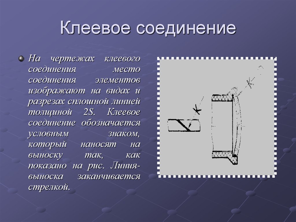 Чертеж клеевое соединение