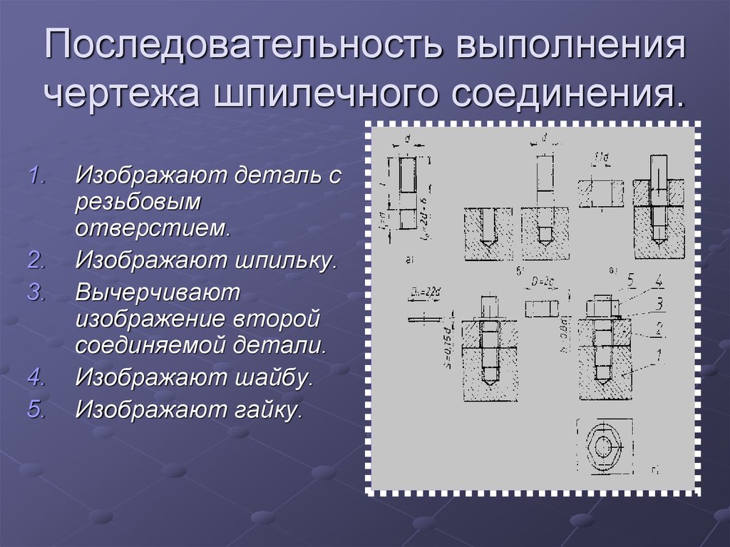 Порядок выполнения чертежа детали