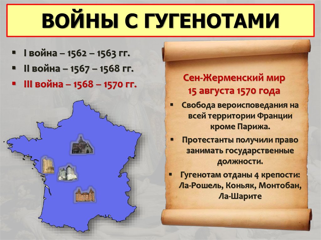 События религиозных войн во франции. Религиозные гугенотские войны во Франции. Карта религиозные гугенотские войны во Франции 1562-1598 гг. Гугенотские войны во Франции карта. Религиозные войны во Франции 1562 - 1570.