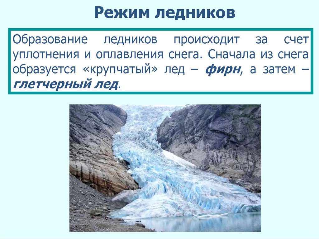 Где образуются горные ледники. Образование ледника Фирн. Причины образования ледников. Как образуются ледники. Образование горного ледника.