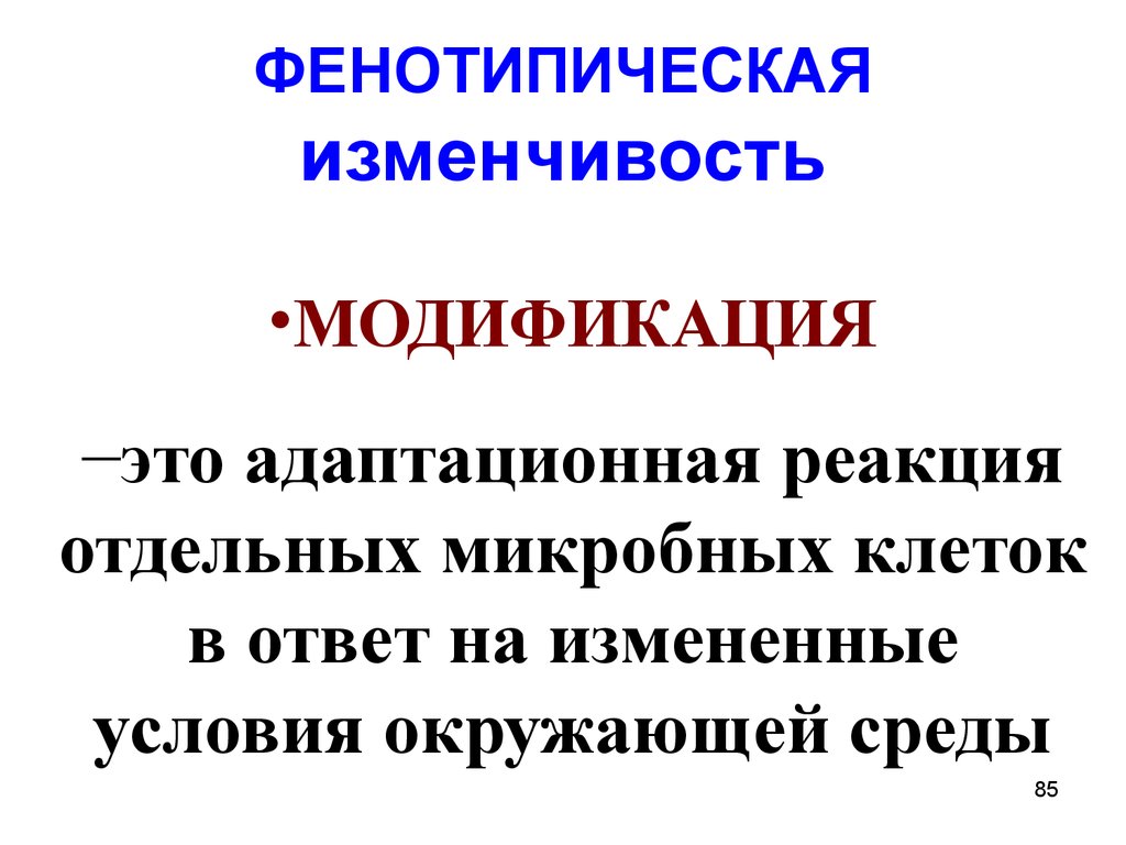 Фенотипическая изменчивость презентация 9 класс биология