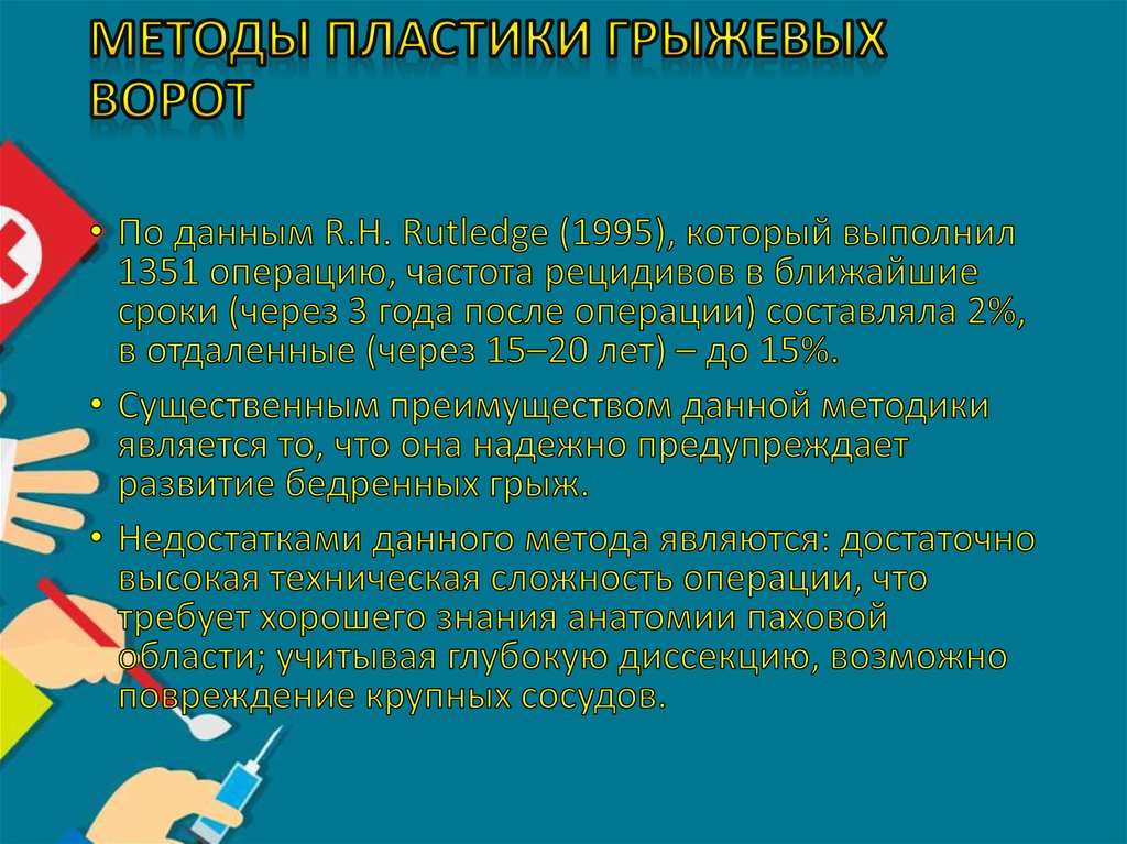 Методы пластики грыжевых ворот