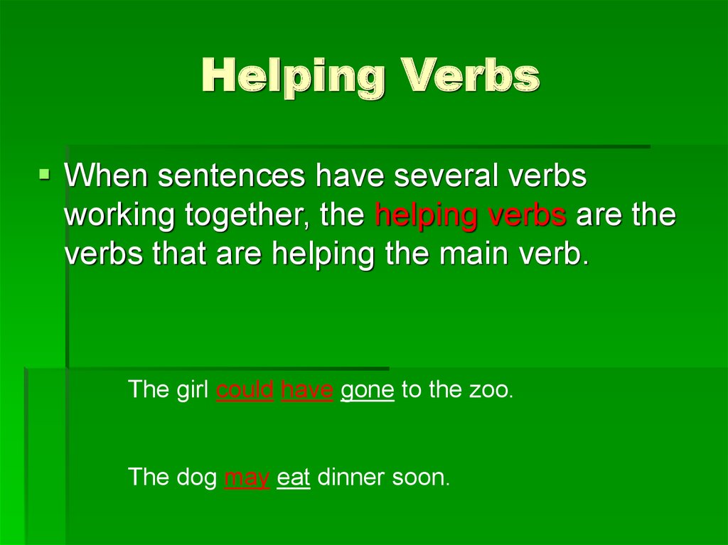 what is a helping verb
