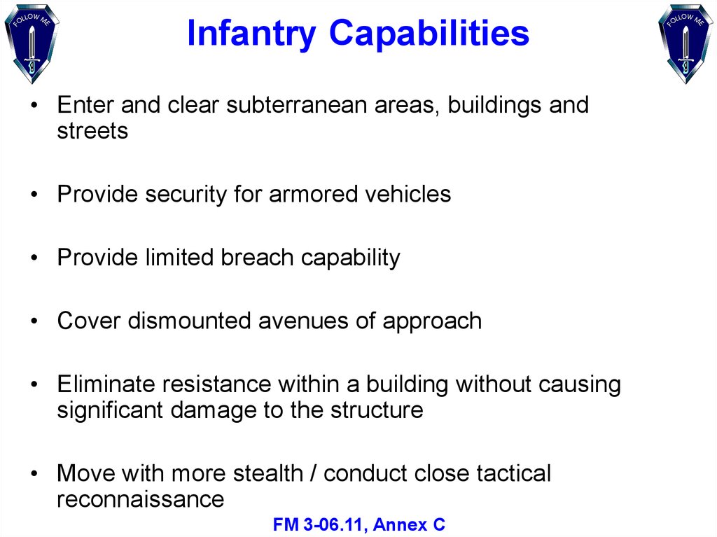 Infantry Capabilities