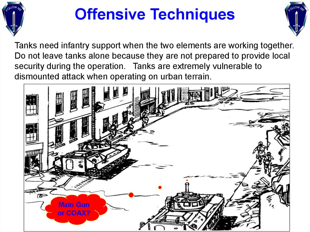 When operating. Offensive Operations. NATO Tanks are working out the Offensive. Stages of Offensive Operation.